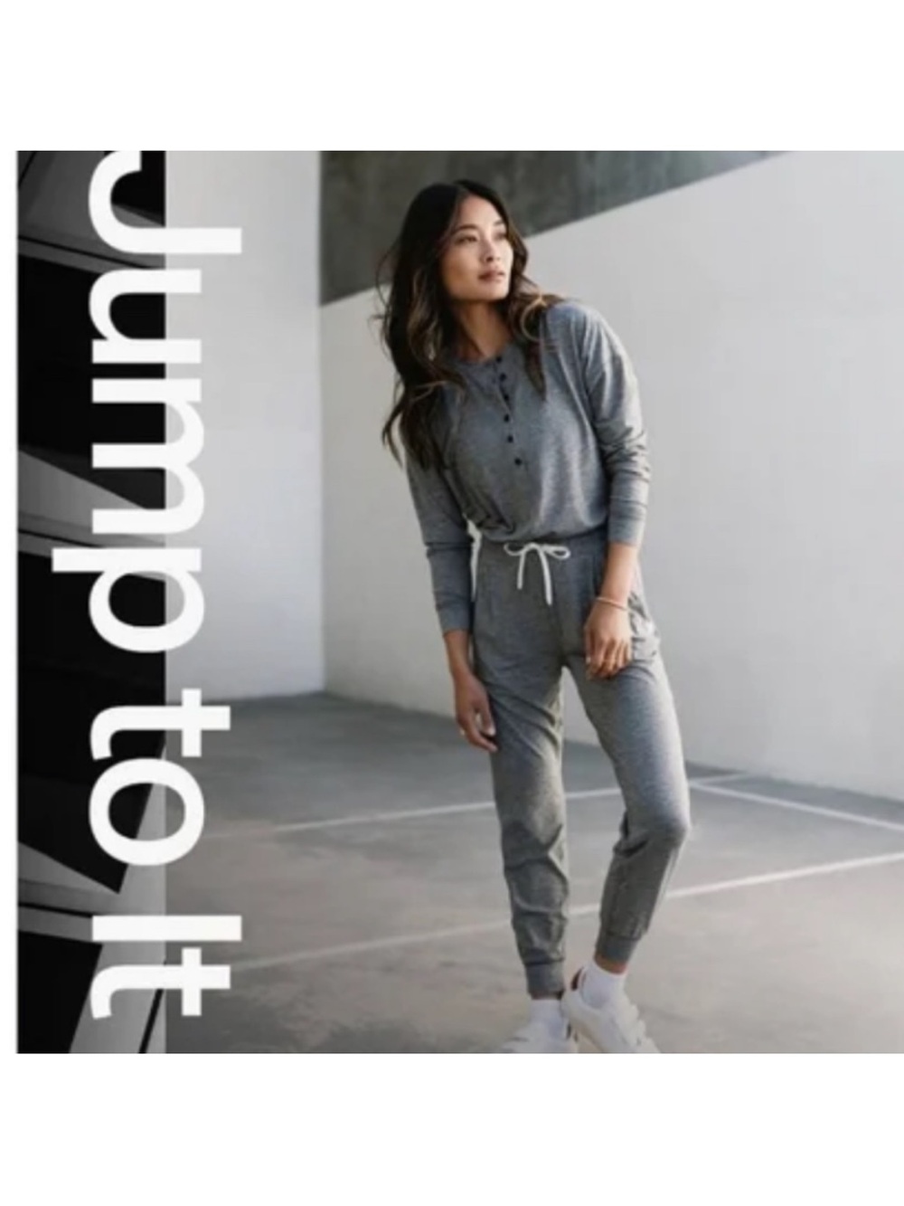 Vuori Lux Henley Long-Sleeve Jogger Jumpsuit S